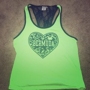 Neon green Bermuda tank top